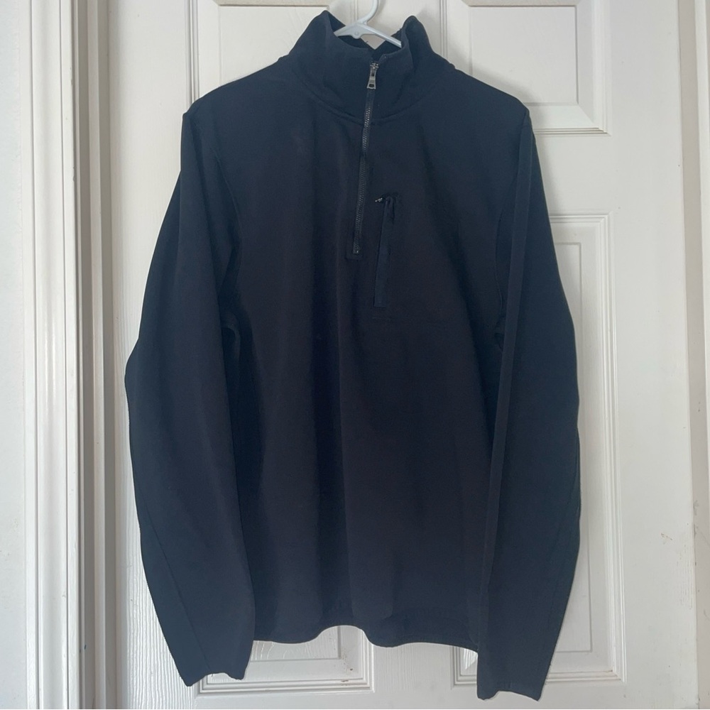 Banana Republic‎ Black Knit 1/4 Zip Up Sweater
